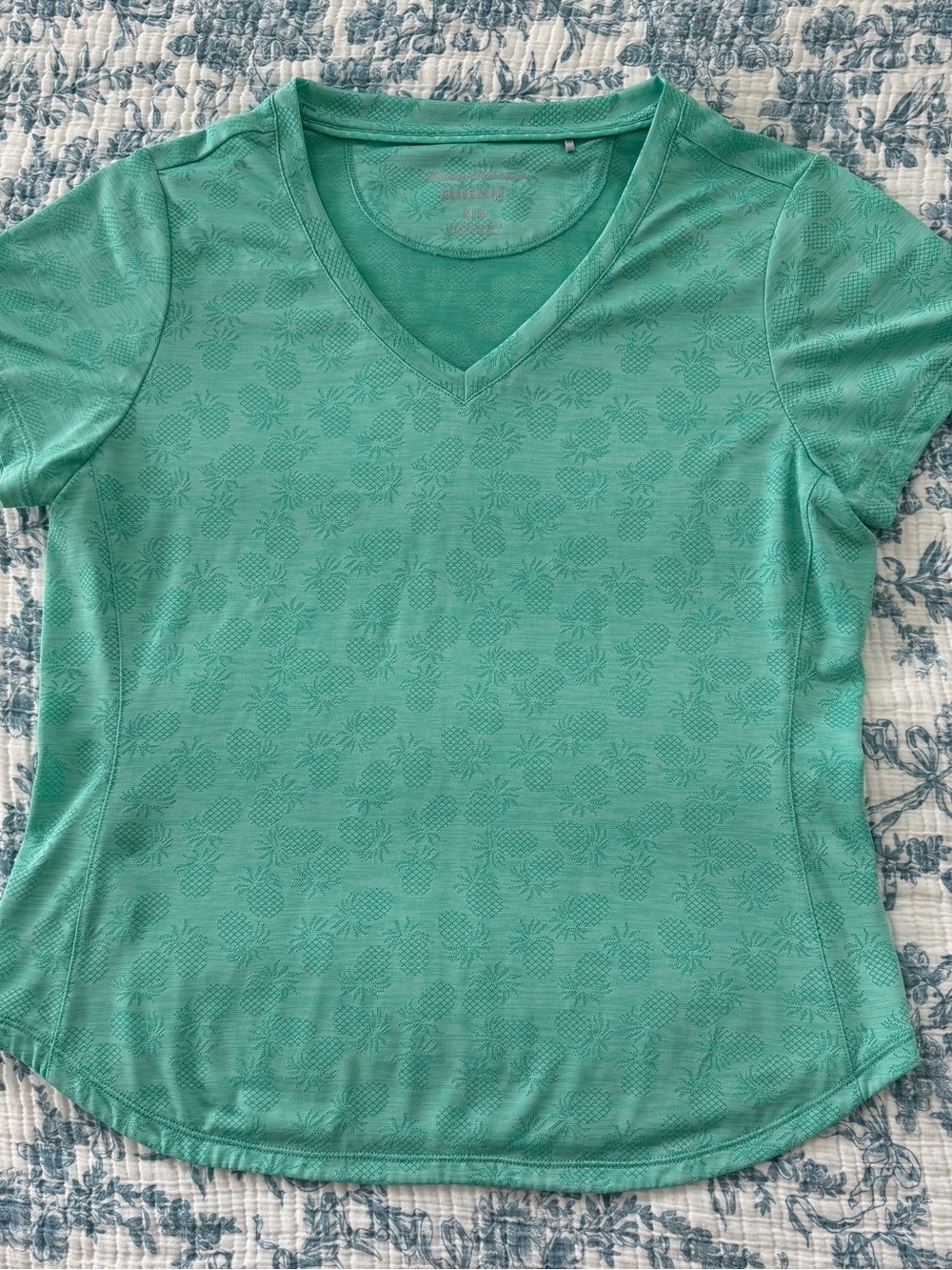 Tommy Bahama Mint Green V-Neck Short Sleeve Tee